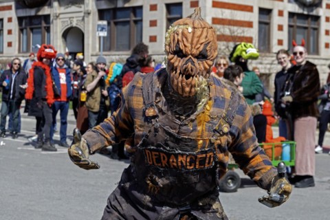 Detroit, Michigan, The Marche du Nain Rouge celebrates the coming of spring and banishes the Nain