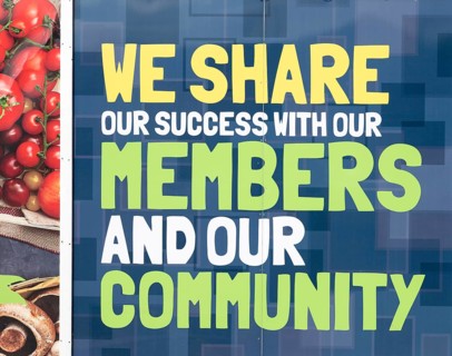 We Share Our Success With Our Members and Our Community, East of England Co-operative Society shop