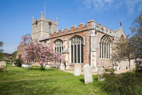 St Mary's parish church, Bures, Suffolk, England, United Kingdom, Europe