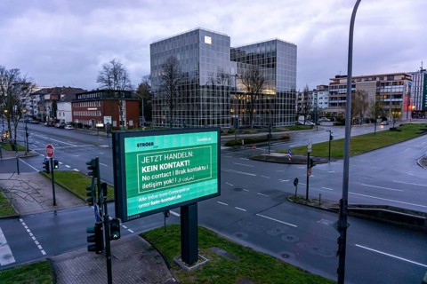 Call for no contacts, advertising campaign of the outdoor advertising company Ströer and t-online,