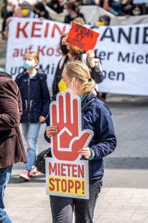 Demonstration against property companies such as Vonovia and others, against rent increases, for