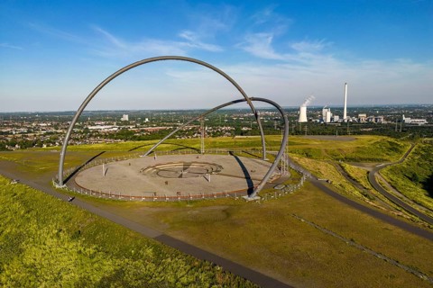 Hoheward spoil tip, landscape park, largest spoil tip landscape in the Ruhr area, horizontal