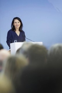 Annalena Bärbock (Alliance 90/The Greens), Federal Foreign Minister, recorded during a book