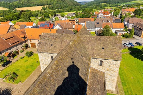 The Lippoldsberg Monastery with the Church of St George and Mary is a former Benedictine monastery