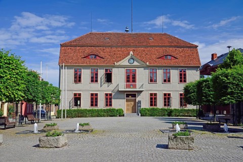 Europe, Germany, Mecklenburg-Western Pomerania, Island town of Malchow, Town Hall, Malchow,