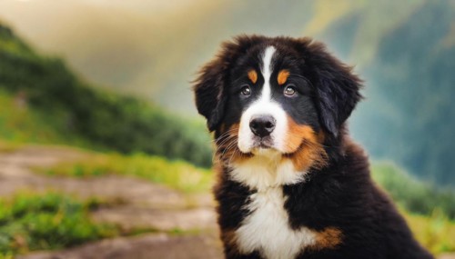 Pets, Dog, Bernese Mountain Dog, Puppy, AI-generated, AI generated