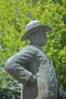 Memorial to Heinrich Hansjakob by sculptor Gerold Jäggle 2008, detail, writer, politician, pastor,
