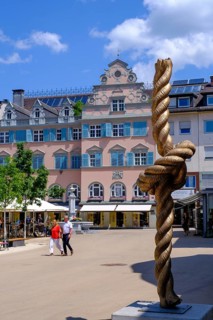 Leutbühel, town square, Rathausstraße, old town centre, Bregenz, Vorarlberg, Austria, Europe