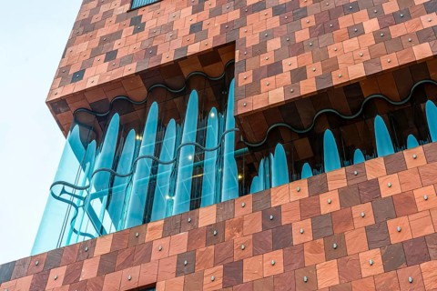 MAS Museum, harbour, architecture, design, city trip, tourism, modern, building, Antwerp, Belgium,