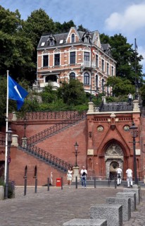 Europe, Germany, Hanseatic city of Hamburg, Altona district, Große Elbstraße, Köhlbrand staircase