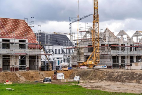 New development district, around 140 detached and semi-detached villas being built in the south of