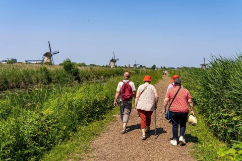 Kinderdijk, 18 windmills designed to pump water from the polders to utilise the land, one of the