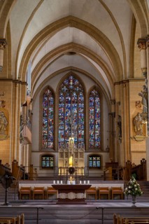 Altar, Paderborn Cathedral, Paderborn, Westphalia, North Rhine-Westphalia, Germany, Europe