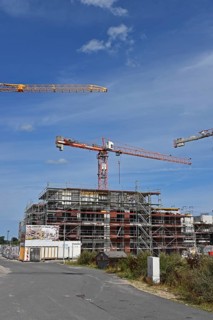 Europe, Germany, Lower Saxony, New residential buildings, Apartment blocks, Shell construction,