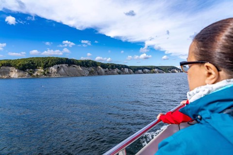 Excursion boat Alexander, round trip to the chalk cliffs of Rügen, cliffs of the Stubbenkammer, in