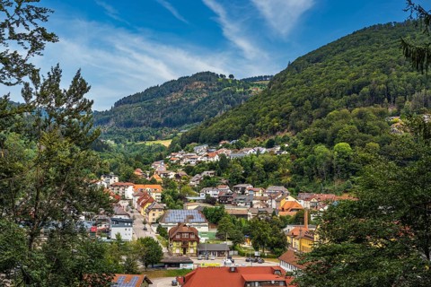 Landscape, Todtnau, small town, Black Forest, Germany, Europe