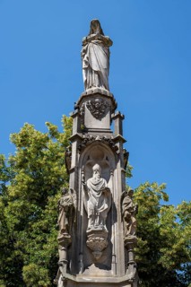 Marian Column at Marienplatz, Paderborn, Westphalia, North Rhine-Westphalia, Germany, Europe