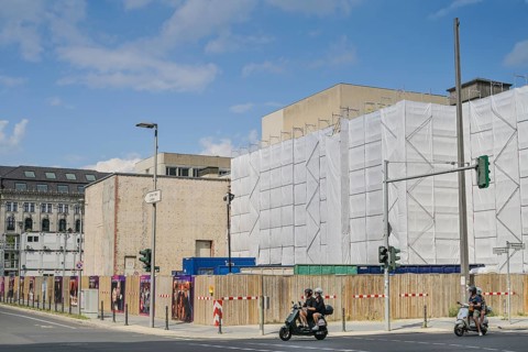 Construction site, Komische Oper, Behrenstraße, Mitte, Berlin, Germany, Europe