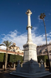 Monument memorial in Plaza Vieja, Plaza de la Constitucion, City of Almeria, Spain, Europe