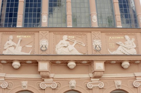 Facade of the town hall, Lemgo, North Rhine-Westphalia, Germany, Europe