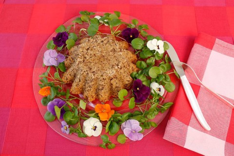 Vegetarian cuisine, chestnut roast, chestnut cake, chestnut roast, chestnut cake with hazelnuts,