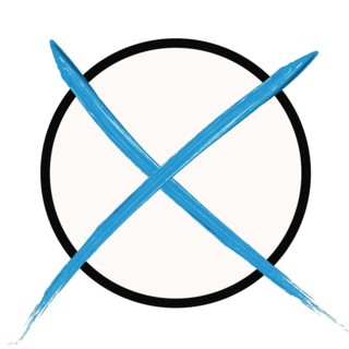 Blue voting cross