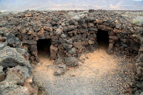 Ruins of pre-Spanish Mahos village, Poblado de la Atalayita, Pozo Negro, Fuerteventura, Canary