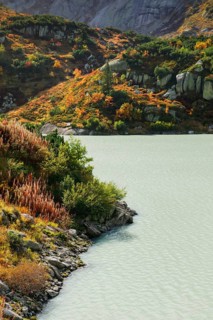 Swiss Alps in autumn, Grimselsee, Bern, Switzerland, Europe
