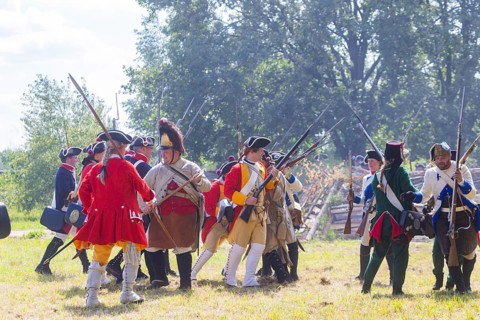 The Great Encampment near Mühlberg, also known as the Lustlager von Zeithain, was a grandiose troop