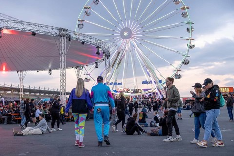 Adenau, Germany, 8 June 2024: Fans at the Rock am Ring Festival. The festival takes place at the