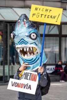 Demonstration against property companies such as Vonovia and others, against rent increases, for