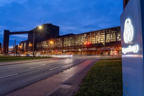 Duisburg-Bruckhausen steel site, ThyssenKrupp Steel, Oxygenstahlwerk 1, on Kaiser-Wilhelm-Straße,