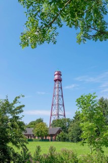 Campen lighthouse, highest lighthouse on the German mainland, Krummhörn, East Frisia, Lower Saxony,