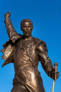 Freddie Mercury statue, musician, Queen, rock, rock music, star, rock star, deceased, famous,