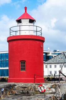 Molja Lighthouse in ALESUND, Geirangerfjord, Norway, Europe