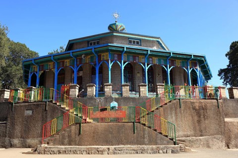 St Mary's Church on Mount Entoto near Addis Ababa, Ethiopia, Africa