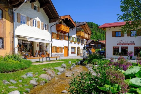 Lüftlmalerei, Gries, Mittenwald, Werdenfelser Land, Upper Bavaria, Bavaria, Germany, Europe