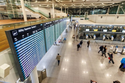Lufthansa Terminal 2 at Munich Airport, Germany, Europe