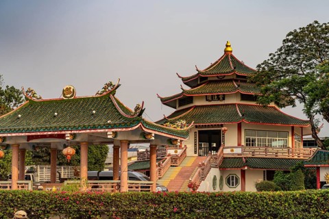 Chinese pavilion of the Tekka Chee Nai Khor Foundation in Nongkhai Thailand