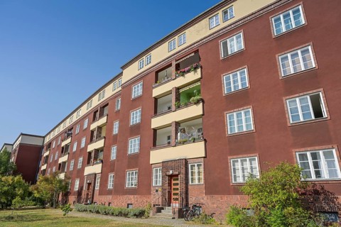 Residential building, Birkenwäldchen estate by Richard Ermisch, Genfenbergstraße, Wilhelmstadt,