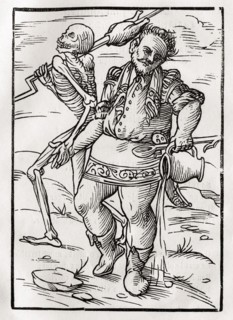 Der Tod holt den Koch aus Der Todten Tanz oder Der Totentanz, Basel 1843, Death comes for the Cook