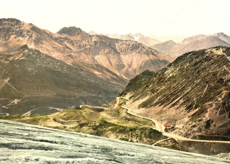 Stilfserjoch, Stilfser Joch, Ferdinandhaus and Silvretta mountain group, Tyrol, formerly