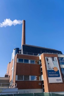 The Igony heating plant in Essen-Rüttenscheid, a district heating plant fuelled by natural gas,