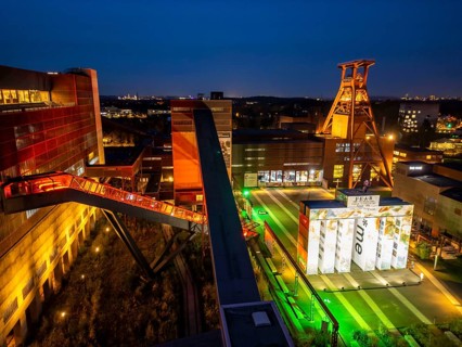 Temporary art installation Global Gate at the UNESCO World Heritage Site Zeche Zollverein,