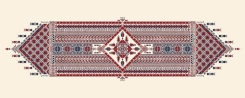 Tatreez, decorative Palestinian embroidery symbol