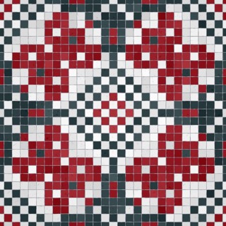 Mosaic tiles background, seamless vector pattern