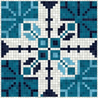 Mosaic tiles background, seamless vector pattern