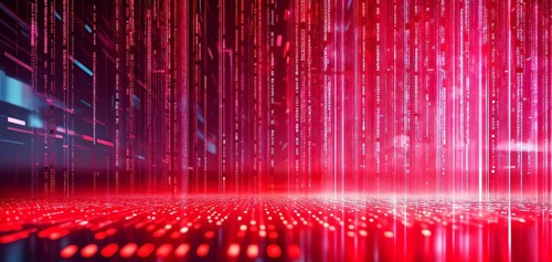 Abstract animation of binary code cascading down like digital rain, representing data insights in