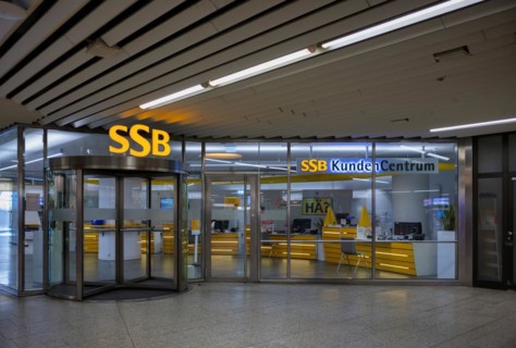 SSB Stuttgarter Straßenbahnen, customer centre, customer centre, subway, logo, city centre,