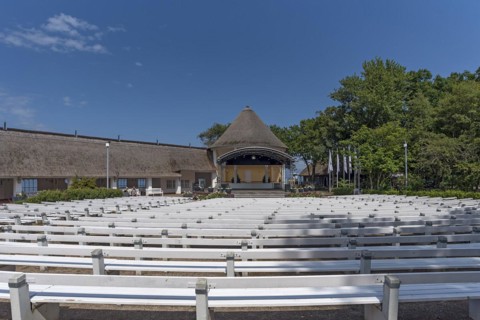 Music pavilion in the concert garden on the promenade in Kühlungsborn, Mecklenburg-Vorpommern,